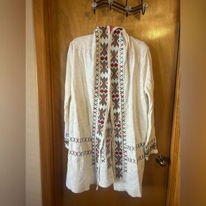 Paparazzi hooded cardigan with Embroidery